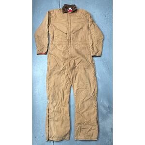 Walls Zero Zone Duck Canvas Quilted Lined Coveralls Large Tall 42-44 32 Inseam